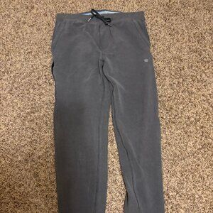 Mack Weldon Ace Jogger Sweatpants Large Dark Gray Cotton Blend Zipper Pocket
